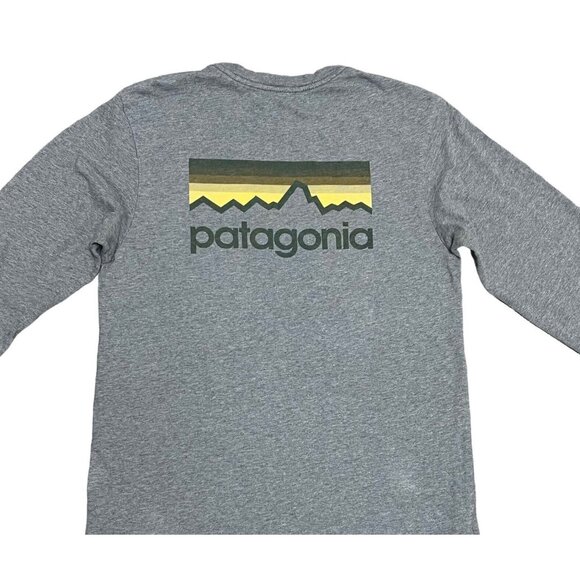 Patagonia Other - Patagonia Shirt Men's Small Gray Mountain Range Organic Cotton USA Made 2015
